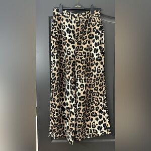 Banana Republic Animal Print Wide Leg pants